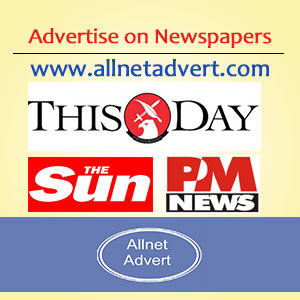 Advert on Newspapers in Nigeria